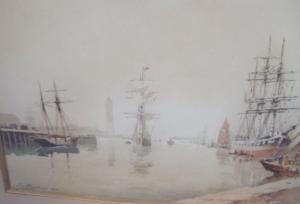 BRONTTO J 1800-1800,Dock scene,1892,Bellmans Fine Art Auctioneers GB 2010-01-20