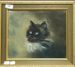 BROOK Janet 1900-2000,Portrait of a Cat,Rowley Fine Art Auctioneers GB 2018-11-03