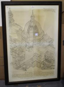Brooke Greaves R.B,Isometric projection of St Paul's Cathedr,20th century,Tooveys Auction 2018-02-21