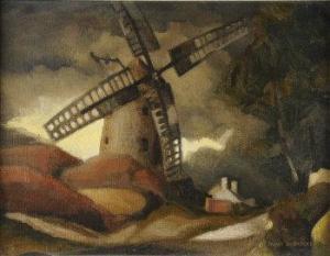 BROOKE James Leslie 1903-1973,'Weeton Windmill in Storm',,Morphets GB 2011-03-03