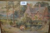 BROOKES Douglas,rural scenes with figures and cottages,Lawrences of Bletchingley GB 2016-04-26