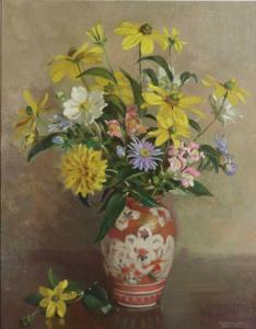 Brookes Kenneth 1900-1900,Still Life of Spring Flowers,Halls GB 2021-01-13