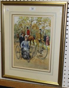 Brookes Kenneth 1900-1900,The Cyclists,Tooveys Auction GB 2015-12-31