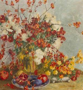 BROOKS Cora Smalley 1885-1930,Still Life with Pink Flowers,Hindman US 2013-05-12