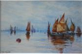 BROOKS Jacob 1877,Boats at sail with distant Venice,Andrew Smith and Son GB 2015-07-21