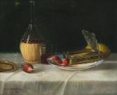 BROOKS Nicholas Alden,A Cigar on a Tabletop with Wine, Radishes, and Sar,Shapiro Auctions 2015-05-16