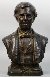 BROOKS Richard Edwin 1865-1919,BRONZE BUST OF OLIVER WENDELL HOLMES,1896,Potomack US 2018-11-17