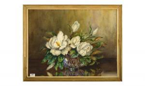 BROOM Marion L. 1878-1962,Still Life of Flowers With Camellia,1925,Gerrards GB 2009-08-13