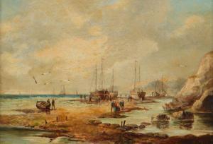 BROOME OF RAMSGATE William 1832-1892,BEACHED FISHING BOATS,Ross's Auctioneers and values 2024-01-24
