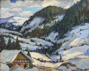 BROOMFIELD Adolphus George 1906-1992,Snowy Mountainous Landscape with,Duggleby Stephenson (of York) 2024-01-05
