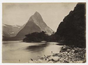 BROS Burton,Mitre Peak from Freshwater Basin, Milford Sound,1870-1880,Webb's NZ 2022-03-07
