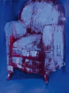 BROSS Philippe 1966,Un fauteuil bleu,Tradart Deauville FR 2009-08-22