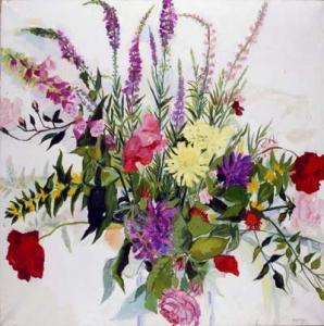 brough Romey T. 1944,Still life study of flowers including poppi,Fieldings Auctioneers Limited 2007-10-13