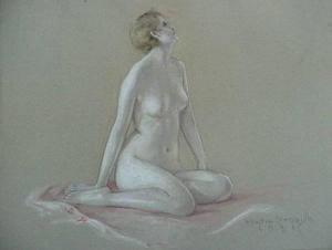 BROUGH Walter H 1890,Seated Nude-,1931,Rachel Davis US 2008-10-18