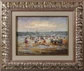 BROUWER Peter 1935-2010,beach scene with figures,Twents Veilinghuis NL 2013-10-18