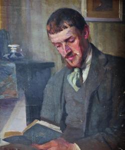 BROWN Anna Wood 1890-1920,Study of a Man in an Interior,John Nicholson GB 2014-12-17