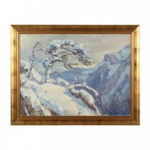 BROWN Benjamin Chambers 1865-1942,Windswept Tree in Snow,Leland Little US 2023-09-09