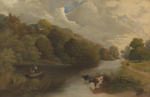 Brown Bentley William,River landscape,1901,Aspire Auction US 2017-09-09