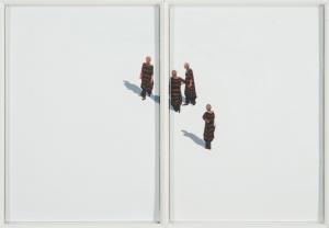 BROWN CAROL K. 1945,Four Women in Striped Dresses,2004,Skinner US 2023-05-02