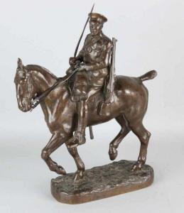 BROWN Cecil 1868-1926,Soldier on horseback,Twents Veilinghuis NL 2018-10-12