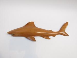 BROWN Dave 1961,figure of a shark in hardwood and sharks teeth,TW Gaze GB 2021-11-25