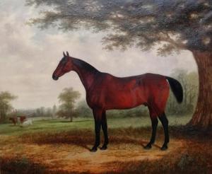 BROWN Edwin 1814-1891,A portrait of a chestnut horse in a landsc,1860,Bellmans Fine Art Auctioneers 2020-08-11