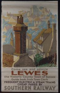 BROWN F. Gregory 1887-1948,Come see and admire Lewes,1930,Tooveys Auction GB 2021-11-10