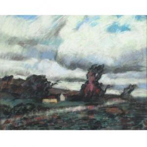 BROWN Francis Focer 1891-1971,Big Sky Rural Landscape,Ripley Auctions US 2021-09-11