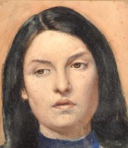BROWN Frederick 1851-1941,Head of a Young Woman,John Nicholson GB 2018-11-28