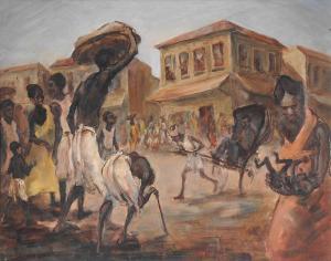 BROWN GEOFFREY 1926-2014,Impression Eastern, Colombo,1952,Elder Fine Art AU 2021-04-18