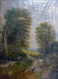 BROWN George T 1900,animals on a woodland path,Criterion GB 2019-05-27