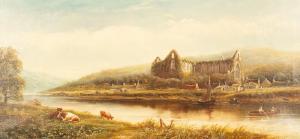 BROWN Henry Harris 1864-1949,View of Tintern Abbey across the River Wy,Simon Chorley Art & Antiques 2023-06-27