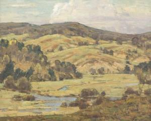 BROWN Horace 1876-1949,Landscape with hills,Aspire Auction US 2021-10-28
