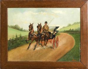 Brown J.F,man riding in a carriage,1905,Pook & Pook US 2008-01-11