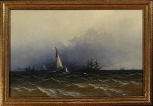 BROWN James Hamilton 1930-2009,SHIPS AT SEA,Stair Galleries US 2009-03-27