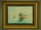 BROWN JHEN 1900-1900,Sailing ships in a Mediterranean harbour,Peter Francis GB 2011-07-19