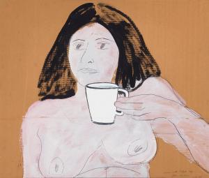 BROWN Joan 1938-1990,Woman with Coffee Cup,1973,Bonhams GB 2024-04-17