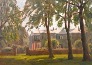 BROWN John 1887-1966,A scene of a country house with trees in the foreg,John Nicholson GB 2021-04-21