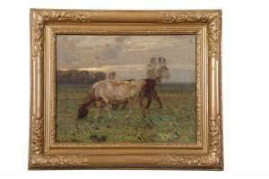 BROWN John Alfred Arnesby 1866-1955,Grazing cattle,Keys GB 2023-07-26