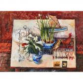 BROWN JOHN 1945,STILL LIFE WITH BLUE AND WHITE CHINA,Lyon & Turnbull GB 2016-08-18