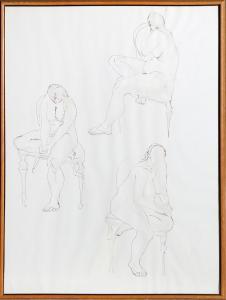BROWN Judith 1932-1992,THREE SEATED NUDES,Ro Gallery US 2023-08-11