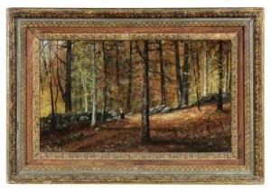brown l,Figure on Path in Woods,Brunk Auctions US 2010-09-11