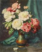 BROWN Mae Bennett 1887-1973,Still Life with Pink and White Peonies,Skinner US 2012-11-14