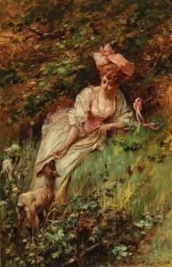 BROWN Maynard 1840-1900,A Shepherdess,Palais Dorotheum AT 2020-05-13