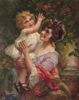 BROWN Maynard 1840-1900,Mother and daughter in a garden,Woolley & Wallis GB 2016-09-07