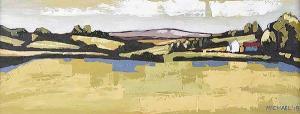 BROWN Michael 1969,LANDSCAPE WITH FARM BUILDINGS,Ross's Auctioneers and values IE 2019-06-12