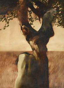 BROWN Neil Dallas 1938-2003,Figure and Cat in a Tree,1973,Tennant's GB 2024-01-05