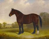 BROWN OF COVENTRY Edward 1823-1877,PORTRAIT OF A HORSE IN A LANDSCAPE,1876,Mellors & Kirk 2009-04-30