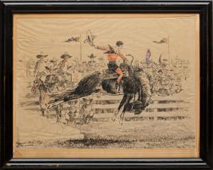BROWN PAUL DESMOND 1893-1958,Lady Bronc Buster,Neal Auction Company US 2022-09-10