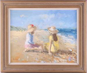 BROWN Paul 1970-1980,two ladies seated on a beach,Dawson's Auctioneers GB 2022-11-24